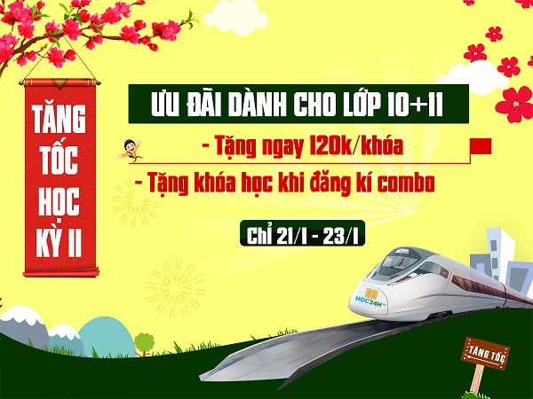 Lớp 10, 11 tặng ngay 120k chỉ ba ngày ưu đãi