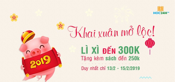 Khai xuân mở lộc, lì xì đến 300k tặng kèm sách 250k