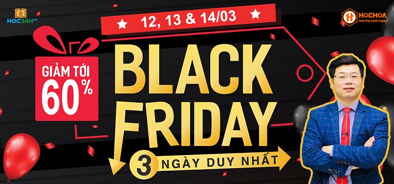 Black Friday thứ 6 ngày 13, ưu đãi đến 60% học phí môn Hóa học